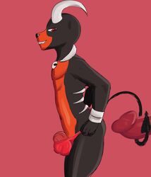 big_penis canine clothing disembodied_penis gay houndoom imminent_anal imminent_sex kiddeathx_(artist) looking_at_viewer male mammal nintendo penis pokemon simple_background swimming_trunks swimsuit vein veiny_penis video_games yaoi