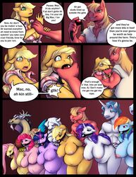 2016 ambiguous_penetration anthro anthrofied applejack_(mlp) ball_gag ball_gag_embellishment belly big_belly big_macintosh_(mlp) blindfold bondage bound breasts clothed clothing comic discord_(mlp) draconequus earth_pony embellished_ball_gag english_text equine fancypants_(mlp) female fluttershy_(mlp) forced friendship_is_magic gag group group_sex highres horn horse incest interspecies livestock male mammal mane_six_(mlp) misogyny multiple_girls multiple_pregnancies multiple_slaves muscular muscular_male my_little_pony nipples nude penetration penis pinkie_pie_(mlp) pony pregnant rainbow_dash_(mlp) rape rarity_(mlp) revadiehard rope sex slave slavegirl straight sweat symbol symbol_on_gag text twilight_sparkle_(mlp) unicorn whitekitten