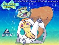 anthro breasts female_only furry killerx mammal nickelodeon nipples pink_nipples pussy rodent sandy_cheeks solo solo_female spongebob_squarepants squirrel tagme underwater unzipped_bodysuit zipper_down