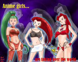 1girls 2001 3girls bishoujo_senshi_sailor_moon breasts crossover death_busters eudial female flint_the_time_detective human human_only jessie_(pokemon) large_breasts long_hair mad_maxx nintendo petra_fina_dagmar pokemon pokemon_rgby red_hair smooth_skin team_rocket villainess