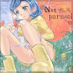 bellsprout blue_hair diglett jigglypuff nintendo npc_trainer parasol_lady_(pokemon) parasol_lady_(pokemon_rse) pokemon pokemon_(species) pokemon_rse smooth_skin