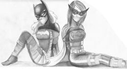 2girls batgirl batgirl_(cassandra_cain) batgirl_(stephanie_brown) batman_(series) black_bat bondage cassandra_cain cloth_gag dc dc_comics gag gagged multiple_girls orphan_(dc) rope_bondage snowking68 spoiler_(dc) stephanie_brown superheroine tied_up