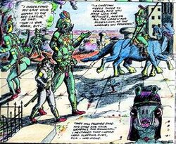 a_princess_of_mars alien ass comic edgar_rice_burroughs green_martian hair human james_killian_spratt john_carter male mammal melee_weapon nude penis polearm riding spear standing sword tars_tarkas traditional_media_(artwork) walking weapon