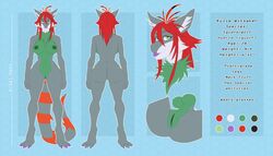 anthro areola autumm_airwave big_breasts breasts canine female female_only furry hybrid iguana lizard mammal model_sheet multiple_images nipples nude pussy reptile scalie smile solo standing wide_hips wolf