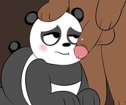 balls bear cartoon_network duo grizzly_(character) grizzly_bear humanoid_penis male mammal mutee panda panda_(character) penis we_bare_bears yaoi