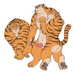 3boys anthro ass disney erection furry gay male male_only penis tiger_dancer_(zootopia) wantaro yaoi zootopia