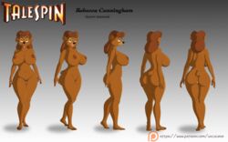 1girls 2016 anthro anthro_only areola ass bear big_breasts breasts brown_fur disney el-loko erect_nipples female female_only fur furry half-closed_eyes looking_at_viewer mammal model_sheet mother nipples nude open_mouth parent pussy rebecca_cunningham solo talespin tongue