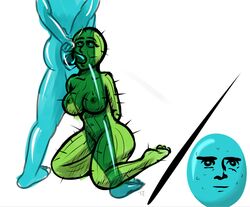 alan_keane ass balloon breasts cactus carmen_(tawog) carmen_(the_amazing_world_of_gumball) cartoon_network fellatio female hands_behind_back male nipples oral sex simple_background te the_amazing_world_of_gumball translucent white_background yaranaika