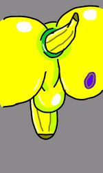 anal anal_sex animate_inanimate animated anthro anus ass balls banana banana_penis food fruit girly green_anus male penetration perineum presenting presenting_hindquarters