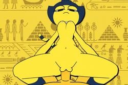 animal_crossing animal_crossing_boy animated ankha ankha_ride_(minus8) bored breasts cowgirl_position expressionless female male minus8 nintendo on_top penis pussy sex straight uninterested vaginal_penetration villager_(animal_crossing)