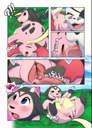 absurd_res anus blush clitoris comic cunnilingus eye_patch eyewear female heart highres insomniacovrlrd inviting lucky_(legion_beast) male miltank nintendo oral page_2 pokémon_(species) pokemon pokemon_(species) pussy saliva sex spread_pussy spreading straight vaginal_penetration video_games wanda_(legion_beast) zangoose