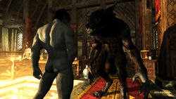 3d abs big_penis canine erection fireplace glans hairy humanoid imminent_sex male male_focus mammal masturbation mmoboys mmoboys_(artist) muscular nude orc orc_male penis skyrim the_elder_scrolls thick_penis uncut were werewolf