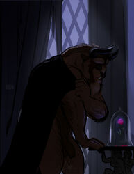 beast_(disney) beauty_and_the_beast bgn cape castle clothing disney flower male male_only penis plant
