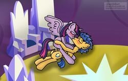 alicorn blush cowgirl_position cum cutie_mark equine flash_sentry friendship_is_magic horn horse jrapcdaikari kissing mammal my_little_pony on_table on_top pony sex table twilight_sparkle_(mlp) wings