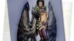 alien alien_girl big_breasts clothed clothing concept_art female harpy lipstick looking_at_viewer scythian_witch_harpy serious_sam video_games wings