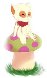 blush brown_fur closed_eyes cute flaccid fur geecupcake happy league_of_legends male male_only mushroom navel nude pawpads penis red_fur riot_games sitting smile solo teemo testicles uncut yordle