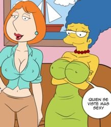 blue_hair croc_(artist) family_guy lois_griffin marge_simpson the_simpsons