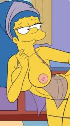 blue_hair croc_(artist) marge_simpson solo tagme the_simpsons