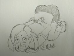 ass bondage fetish mario_(series) mario_golf monochrome plum_(mario) rough_sketch sketch tied_up