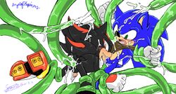 anal angelofhapiness balls blue_fur cum cum_in_ass cum_in_mouth furry hedgehog male_only mammal oral penis shadow_the_hedgehog sonic_(series) sonic_boom sonic_the_hedgehog spitroast tentacle tentacle_on_male