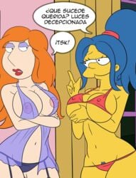 blue_hair croc_(artist) family_guy lois_griffin marge_simpson the_simpsons