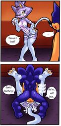 blaze_the_cat breasts comic cum cum_in_pussy cum_inside darkstalkers feline female halloween_costume hedgehog huge_cock instant_loss_2koma male mammal penis small_breasts sonic_(series) sonic_the_hedgehog superbunnygt video_games viktor2