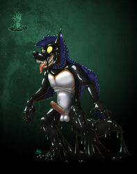 2016 agent amphibian anthro canine fish furry gay goo halloween holidays male mammal marine penis post-tf reptile rubber scalie swamp symbiote teeth transformation unknown_species wolf