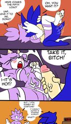 anthro blaze_the_cat blush breasts comic cum cum_on_breasts cum_on_face cumshot darkstalkers ejaculation feline female halloween_costume hedgehog huge_cock leg_lock male mammal orgasm penis pussy small_breasts sonic_(series) sonic_the_hedgehog video_games viktor2