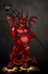 2016 agent brimstone demon demonic fire halloween holidays hooves horn imp male_only pitchfork post-tf rubber transformation wings