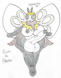 1futa antennae areolae arthropod big_breasts big_testicles black_areola black_nipples breasts butterfly_wings chasey_ultra_beast_goodra crayon_(artwork) dickgirl fairy feet furry futa_focus futa_only futanari heart huge_breasts huge_cock huge_testicles insect intersex nintendo nipples open_mouth open_smile original_character penis pokemon pokemon_sm ribombee rimba_(chasey) simple_background smile testicles text thick_thighs traditional_media_(artwork) veins veiny_penis white_background wide_hips wings