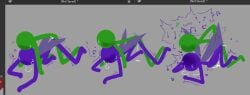 2boys alan_becker anal anal_insertion anal_penetration anal_sex animation_vs_minecraft avm belly_bulge cum cum_in_ass faceless faceless_male gay green_(avm) green_body purple_(avm) purple_body slur stickfigure stickman sweat symbol wings yaoi