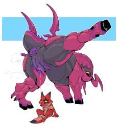 absurd_res anthro anus ass big_anus big_butt big_clitoris big_vulva bodily_fluids bound canid canine clitoral_hood clitoris dominant dominant_female dominant_feral dripping duo equine_anus female feral fox generation_5_pokemon genital_fluids genitals half-closed_eyes hi_res horn imminent_facesitting imminent_unbirth imminent_vore larger_female male male/female mammal mox_(manahallowhound) musk musk_cloud musky_vulva narrowed_eyes nintendo plump_labia pokemon pokemon_(species) scolipede simple_background size_difference smelly spines syn-6 unusual_anatomy unusual_genitalia unusual_vulva vaginal_fluid_drip vaginal_fluids vaginal_fluids_on_face vulva white_background