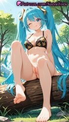 1girls 2025 ai ai_assisted ai_generated anime anime_style anus aqua_hair arm_support asian asshole bangs bare_arms bare_legs bare_shoulders barefoot black_bra blue_eyes blue_hair blue_sky blush bottomless bra breasts bust busty caucasian cleavage cleft_of_venus closed_mouth collarbone day feet female female_focus female_only floral_print foot_fetish foot_focus full_body grass hair_ornament hentai hi_res high_quality high_resolution highres knee_up large_breasts league_of_legends league_of_legends:_wild_rift legs log long_hair looking_at_viewer medium_breasts natsuyoru navel non-asian one_eye_closed outdoors paipan pale_skin patreon presenting_foot print_bra pussy riot_games rock shaved_vagina sitting sky smile soles solo solo_female sona_buvelle spread_toes stable_diffusion stomach sunlight thighs toenails toes tongue tongue_out tree tree_stump twintails uncensored underwear underwear_only vagina very_long_hair voluptuous voluptuous_female