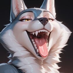 ai_generated female furry looking_at_viewer maw_shot mawshot mouth_shot open_maw open_mouth porsha_crystal tongue_out wolf