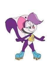 1girls anthro bottomless female female_only fifi_la_fume fur hi_res minum pussy skunk solo tiny_toon_adventures warner_brothers