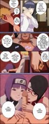 2boys 3girls blowjob boruto:_naruto_next_generations cellphone cheating cheating_girlfriend cheating_husband collaborative_fellatio comic cucked_by_father cucked_by_son's_girlfriend cucked_by_student cuckold cuckquean cute daughter-in-law dialogue english_text father-in-law_and_daughter-in-law female ffm ffm_threesome husband_and_wife hyuuga_hinata implied_fellatio implied_oral implied_sex kakei_sumire mrchungus multiple_boys multiple_girls naruto naruto_(series) netorare ntr oral petite phone_call sarada_uchiha skinny slim speech_bubble story talking_on_phone teamwork teenager text threesome under_the_table unprofessional_behavior uzumaki_boruto uzumaki_naruto