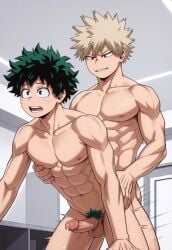 2boys abs ai_generated bakugou_katsuki blonde_hair blush boku_no_hero_academia bsky_link civitai cum cum_while_penetrated dvxxxgrai freckles gay gay_sex grabbing green_eyes green_hair horny horny_male illustrious_(stable_diffusion) izuku_midoriya katsuki_bakugou male male_only midoriya_izuku motion_lines multiple_boys muscular muscular_male my_hero_academia naked naked_male nipples nude nude_male open_mouth orgasm orgasm_face pectorals penis precum pubic_hair red_eyes sex_from_behind side_view smirk spiked_hair sweat sweating tagme testicles toned toned_body toned_male twitter_link yaoi