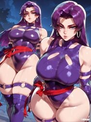 1girls ai_generated ass breasts cleavage difuxer female female_focus female_only large_ass large_breasts light-skinned_female light_skin looking_at_viewer marvel marvel_rivals psylocke psylocke_(marvel_rivals) skin_tight solo thick_thighs thighs wide_hips