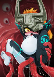 1girls abutomato anal barefoot blush feet female helmet imp imp_midna interspecies mask midna monster_girl navel nintendo open_mouth pointy_ears pussy_juice sex small_breasts solo stomach_bulge tears tentacle the_legend_of_zelda twilight_princess vaginal_penetration wet