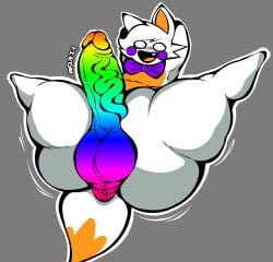 2026 anthro balls big_balls big_butt big_penis bow_tie bow_tie_only butt canid canine countershade_torso countershading digital_drawing_(artwork) digital_media_(artwork) english_text erection facial_tuft featureless_feet feet femboy five_nights_at_freddy's five_nights_at_freddy's_world five_nights_at_frickbears five_nights_at_frickbears_3 fox fur gabessecretcave gay genitals grey_background hands_behind_head hi_res homosexual homosexual_male legs_up lolbit_(fnaf) lolbit_(frickbears) male male_anthro male_focus male_only male_penetrating mammal mostly_nude mostly_nude_anthro mostly_nude_male multicolored_penis one_fang open_mouth open_smile orange_body orange_countershading penis presenting presenting_balls presenting_penis rainbow_balls rainbow_penis reverse_countershading scottgames scrotum_flap simple_background smile solo tail text thick_thighs throbbing throbbing_penis tuft vein veiny_penis white_body white_fur