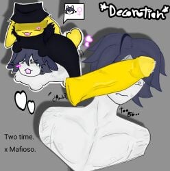 2boys 2d artist_request big_boy drawing dream_game forsaken_(roblox) gay mafioso_(dream_game) penis penis_on_face roblox roblox_game robloxian smaller_male source_request sucking_penis tagme text two_time_(forsaken)