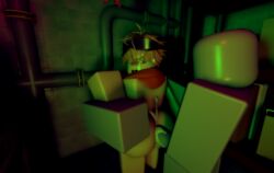 1boy 1girls 3d artist_request ass blush cum cum_in_ass cum_inside female fucked_in_the_ass male orange_hair penis roblox robloxian sex source_request tagme