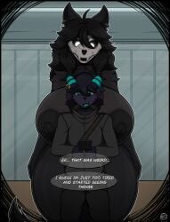 1boy1girl 2020s 2025 2d 2d_(artwork) anthro anthro_only areola areolae ass big_ass big_breasts big_thighs black_areola black_hair black_nipples breasts bus_stop child_bearing_hips cleavage clothing comic comic_page curvy curvy_body curvy_female curvy_figure dialogue duo ear_piercing english english_text eyebrows eyelashes female fully_clothed furry furry_female furry_male furry_only glowing_eyes hi_res highres hips hourglass_figure hyper hyper_breasts hyper_thighs imminent_sex large_ass larger_female mal0 male male/female mammal nipples nude_female on_phone pinup purple_fur purple_hair scp-1471 scp-1471-a scp_foundation skull skull_head smaller_male stalked straight taking_picture thick_thighs thighs wide_hips wolf wolf_boy wolf_ears zak_(zak_hitsuji) zak_hitsuji