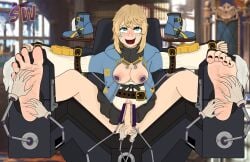 1futa arms_restrained balls balls_out barefoot blonde_hair blue_eyes bondage bound breast_play breasts breasts_out bridget british_female feet foot_fetish futanari guilty_gear guilty_gear_strive hoodie intersex legs_restrained nail_polish painted_nails painted_toenails penis penis_out scrunched_toes shoes_removed sock_ socks socks_removed soles tickle_torture tickling tickling_balls tickling_breasts tickling_feet tickling_genitalia tickling_penis tied_to_chair toenail_polish toes torn_clothes torn_clothing torn_socks trans trans_woman
