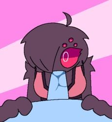 abysmalcha0s animated animated arachnid arachnid_humanoid big_penis blowjob fellatio luz_(superbharm0ny) no_sound original original_character self_upload spider spider_girl superbharm0ny