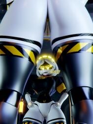 3d_(artwork) 777bronzestar absurd_res accessory android arms_on_thighs ass big_butt clothed clothing cross-popping_vein digital_media_(artwork) disassembly_drone english_text female genitals glitch_productions glowing glowing_eyes glowing_tail hair headgear headwear hi_res humanoid looking_at_viewer machine metallic_body mirror mirror_reflection mirror_selfie murder_drones not_furry pussy reflection robot robot_humanoid selfie short_hair solo tail tailed_humanoid text thick_thighs v_(murder_drones) white_body white_hair