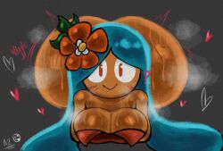 1girls big_ass cookie_run cookie_run_kingdom darkazurensfw devsisters female food_humanoid huge_ass loaf looking_at_viewer smile smiling_at_viewer sweat tagme tiger_lily_cookie