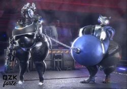bbw big_breasts breasts cleavage female huge_breasts irona_(qzk_forte) overweight qzk_forte thick_thighs valkyr_(warframe) warframe wide_hips