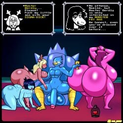 2025 al_gx anthro ass ass_up avian balls berdly big_balls big_breasts big_butt big_penis bird blue_body bodily_fluids boss_monster_(undertale) breast_squish breasts brown_body brown_fur butt_focus cage chair comic container cucked_lesbian cuckold cuckolding cup deer deltarune drooling english_text eyewear female femboy fur furniture genitals glasses group harem heart_symbol hi_res horn huge_breasts huge_butt huge_cock human hypnosis infidelity kris_(deltarune) larger_female male male/female mammal mind_control new_world_deer noelle_holiday nude orientation_play penis pink_body presenting presenting_hindquarters reindeer reptile saliva scalie shaking shaking_butt size_difference smaller_male spiral_eyes sprite squish submissive susie_(deltarune) text text_box throne twerking undertale_(series)