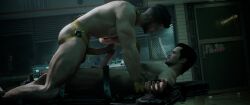 3d 3d_model 3d_render cd_projekt_red cgi cocks_touching cyberpunk cyberpunk_2077 dicks_touching domination gay gay_male harness male male/male male_dominating_male male_domination male_only penis_touching penises_touching souperman strapped_down strapped_to_a_chair tips_touching touching_tips v_(cyberpunk_2077)